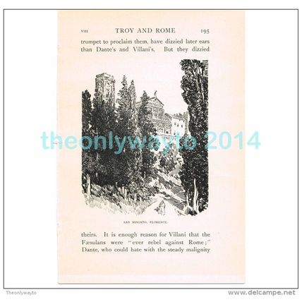 SAN MINIATO, FLORENCE, ITALY, BOOK ILLUSTRATION/PRINT, 1904