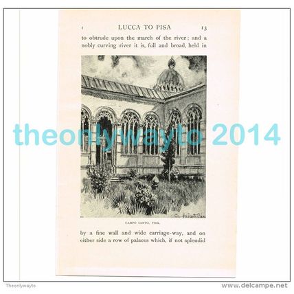 CAMPO SANTO, PISA, ITALY, BOOK ILLUSTRATION/PRINT, 1904