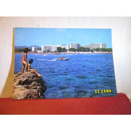 ES CANA, SANTA EULALIA DEL RIO, IBIZA, SPAIN used postcard 1983 pm =