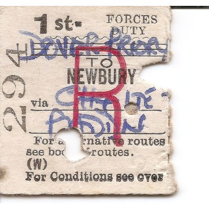 B.R. Edmondson Ticket - Dover Priory to Newbury