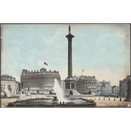 Trafalgar Square, London, 1904 - Henry Moss Postcard