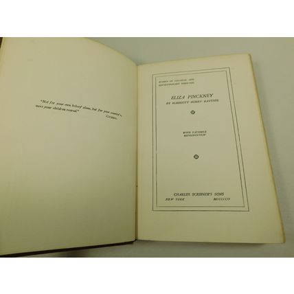 Antique Book Women Of Colonial Revolutionary Times Eliza Pinckney 1902 Ravenel