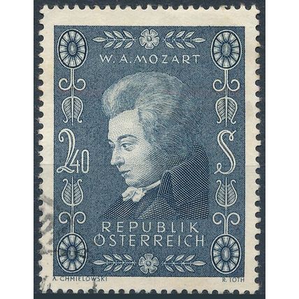 Birth Bicentenary of Mozart - Austria 1956 - F H - MiNr 1024