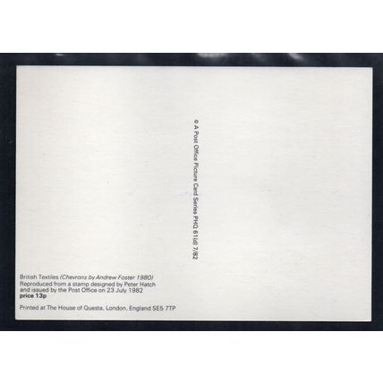 Elizabeth II - 1982 - 29p British Textiles, PHQ Card 61 (d), Used