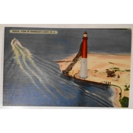 Boulder Dam, Barnegat Light, Horsehoe Falls 1940s -3 Antique Linen Postcards lot