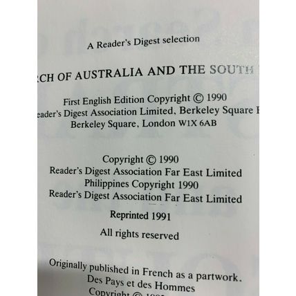 1991 "PEOPLE AND PLACES - AUSTRALIA & SOUTH PACIFIC" LARGE HARDBACK BOOK (P5)
