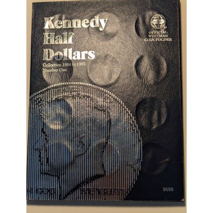 Whitman Kennedy half dollar folder number one 1964-1985D vol.#9699 no reserve
