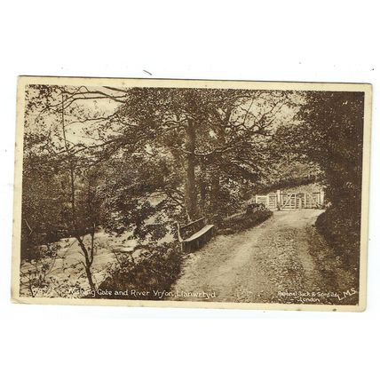 Powys postcard Wishing Gate & River Llanwrytyd