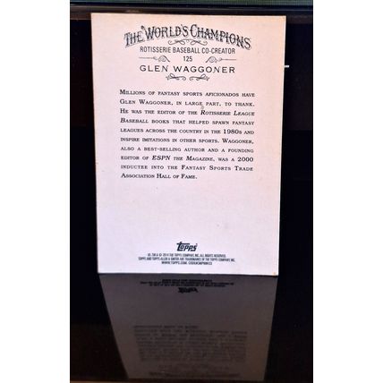 GLEN WAGGONER 2014 TOPPS ALLEN GINTER PERSONALITIES BASEBALL CARD #125