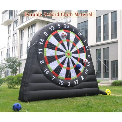 Giant Outdoor Inflatable Soccer Darts Board with 8Pcs Soccer Ball &350W Blower f