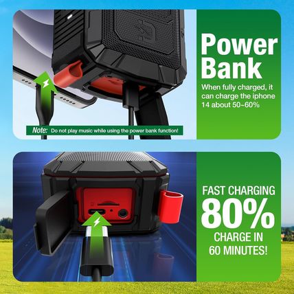 Pro Portable Magnetic Bluetooth Golf Speaker Wireless Waterproof Ipx6/Shockproof