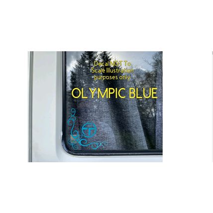 Talbot Express Camper Motorhome 2 Olympic Blue Corner Cab Window Decal Doors