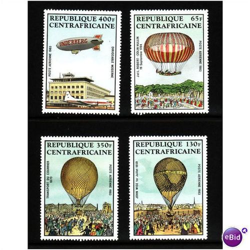 CENTRAL AFRICAN REP 1983 MANNED FLIGHT SG 930/933 SET 4 VALS U/M MINT