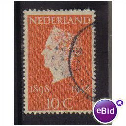 NETHERLANDS 1948 WILHELMINA JUBILEE 10C F/U SG670