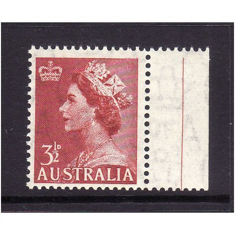 AUSTRALIA 1953 3 1/2d BROWN RED SG 264 M MINT