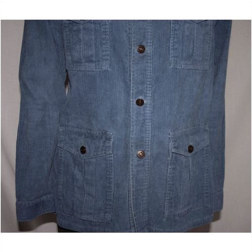 Mens Vintage 1970 Blue Corduroy Jacket Size Medium
