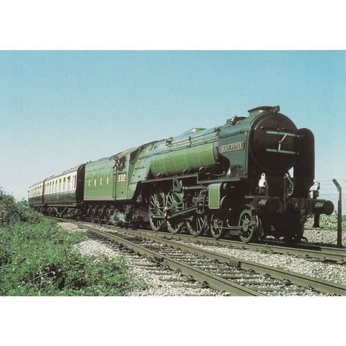 Railway Postcard LNER A2 532 Blue Peter Didcot 1985 Peppercorn Pacific Loco