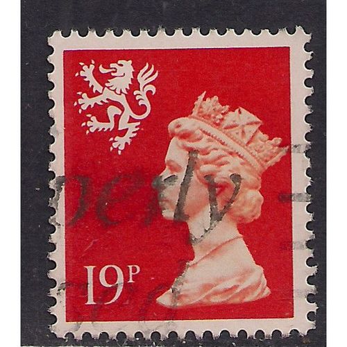 Great Britain 1989 Scotland 19p Bright Orange Red 2PB Used SG S63 postage stamp