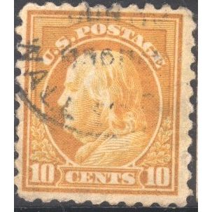 USA 1912 - SG517 - 10c yellow - Franklin - used