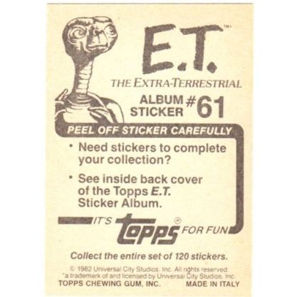 1982 Topps ET Album Sticker # 61
