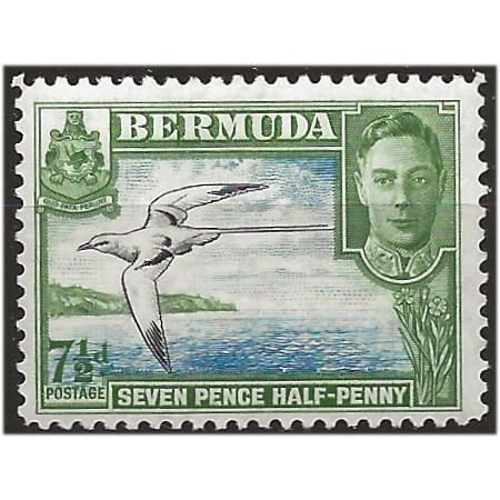 Bermuda 1941 SG114b 7 1/2d Black, Blue & Bright Green Unmounted Mint .. .