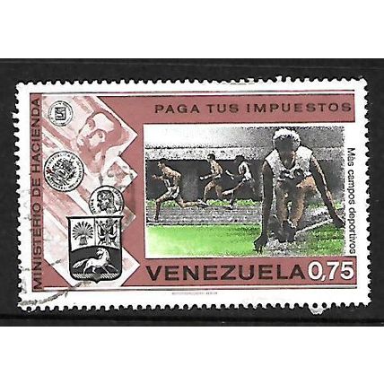 VENEZUELA 1974 PAY YOUR TAXES CAMPAIGN 75c SPORTS STADIUM SG 2270 FINE USED