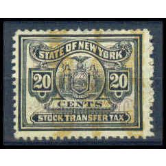 Used Revenue 20c N.Y. Stock Transfer Fine WA2771