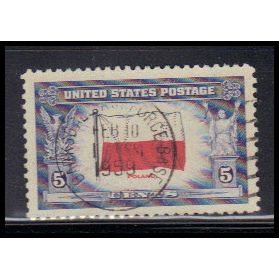Used 909 5c Flag of Poland Fine KA7684
