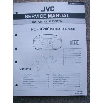 JVC RC-X240 Original Service manual