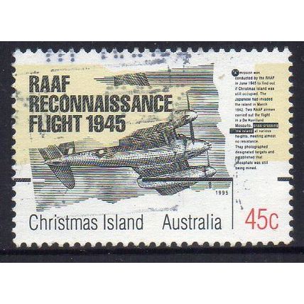 Christmas Island 1995 End of WWII - RAAF Reconnaissance Flight, 1945 45c Used