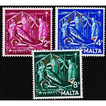 Malta. 1964 Complete Set (3 Vals) S.G.327/329 Mounted Mint