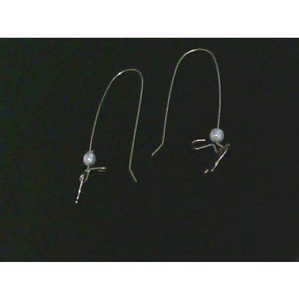 Texas state pearl bead Drop Pierced Gold Tone Earrings