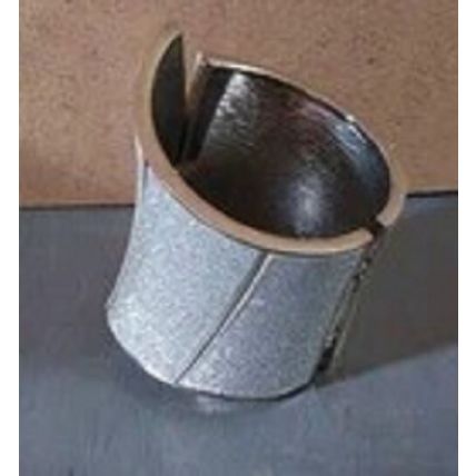 Silver Sparkling Stardust Corset Look 3'' Width Hinged Cuff Bracelet