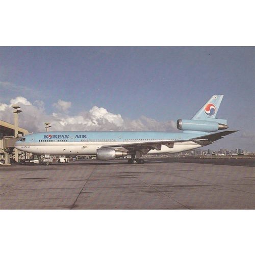 Korean Air McDouglas DC10 30 Aircraft Postcard (A24973)