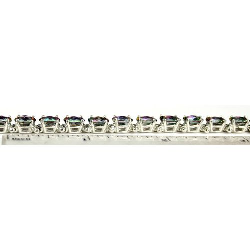 Mystic Fire Topaz, 925 Sterling Silver Bracelet, SB001