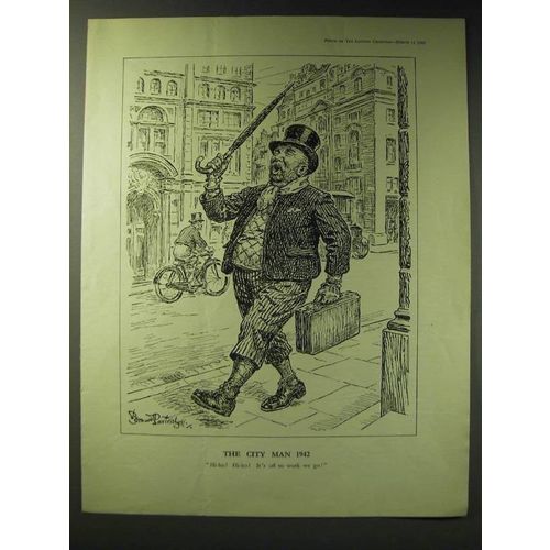 1942 Cartoon by Bernard Partridge - The City Man 1942