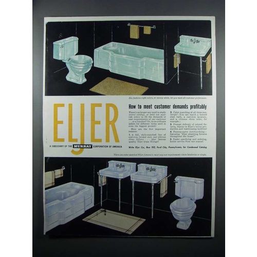 1954 Eljer Plumbing Fixtures Ad - Meet Customer Demands