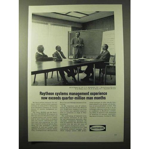 1964 Raytheon Systems Management Ad