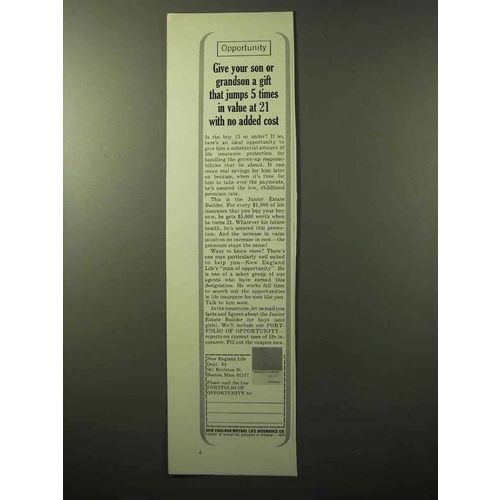 1964 New England Life Insurance Ad - Gift Jumps Value