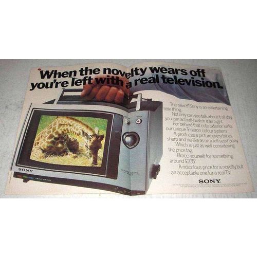 1978 Sony KV 9000 Television Ad - Novelty Wears Off
