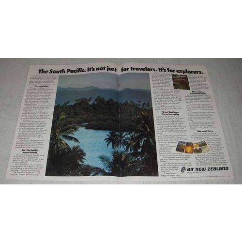 1980 2-page Air New Zealand Ad - The South Pacific