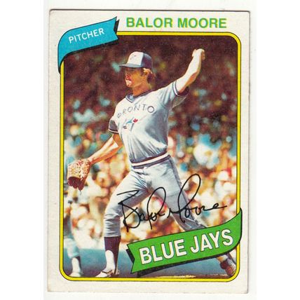 1980 Topps baseball card 19 Balor Moore – Blue Jays