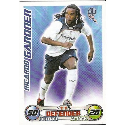 Topps Match Attax 2008/09 Cards: Bolton Wanderers - Defender, Gardner (Ricardo)