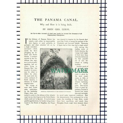 (7472) The Panama Canal ~ c.1920s 21-Side Article