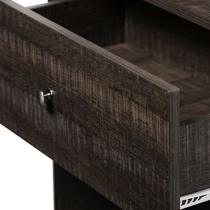 3-Drawer Storage Chest Dresser Modern Contemporary Espresso Brown Wood