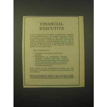 1966 Coopers & Lybrand Ad - Financial Executive