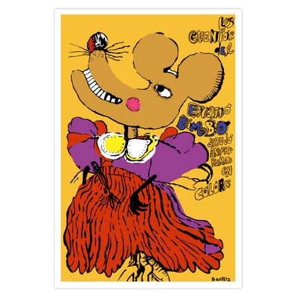 Spanish movie Poster 4 film"MOUSE Bimbo Crossdresser"Children Daycare art Design