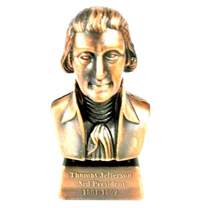 Thomas Jefferson 3rd President Bust Die Cast Metal Collectible Pencil Sharpener