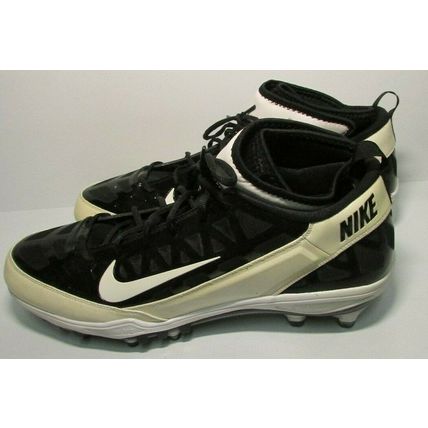 Nike Air Zoom Super Bad Football Lacrosse shose size 18 NEW Black white