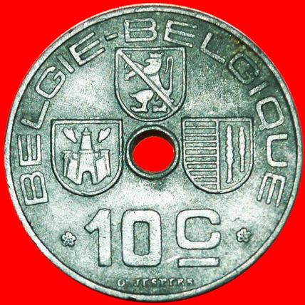OCCUPATION BY GERMANY ~ DUTCH: BELGIUM★ 10 CENTIMES 1944★LOW START★NO RESERVE